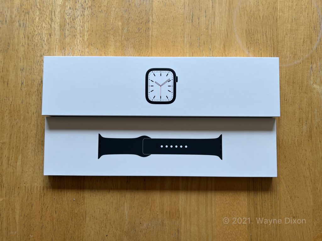 Apple Watch Series 7 Midnight Box and Midnight Sport Band Box